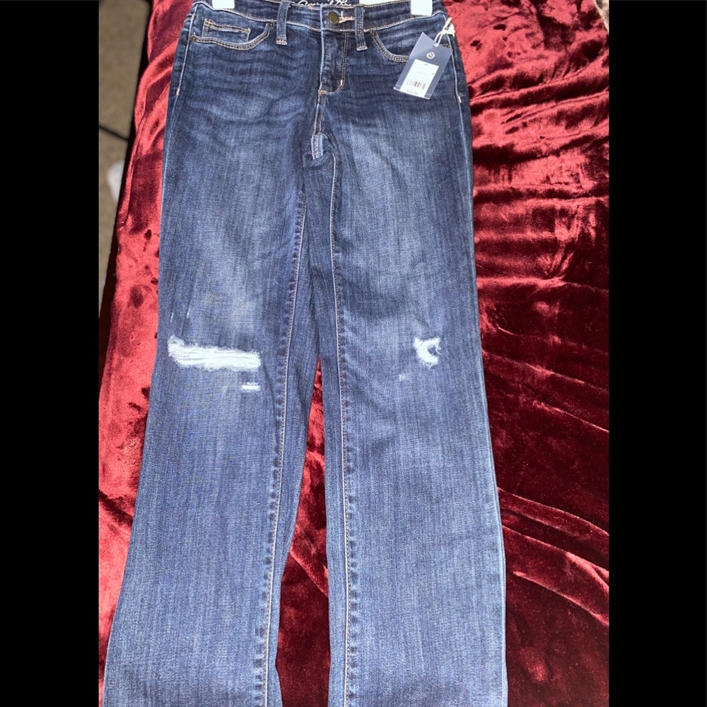 High rise straight jeans
